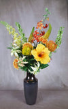 Artificial Flower Bouquet with Orange and Yellow Tones by Evergreen Flowers Ireland