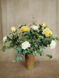 Artificial Rose Arrangement by Evergreen Flowers Ireland, Timeless Beauty, Faux Flower Arrangement, Silk Flowers, Artificial Floral Arrangements