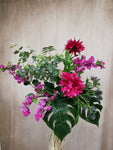 Silk Dahlia Bouquet by Evergreen Flowers, Ireland, Timeless Beauty 