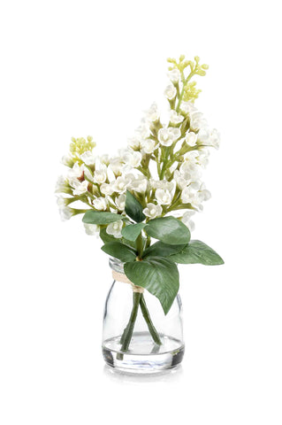 Artificial Syringa/Lilac Jar by Evergreen Flowers, Ireland, Timeless Beauty, Faux Flowers in Jars, Artificial Flowers Set in Resin 